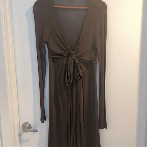 Dress mesh (no transparent) brown L elastan Biscotte - Picture 2 of 6